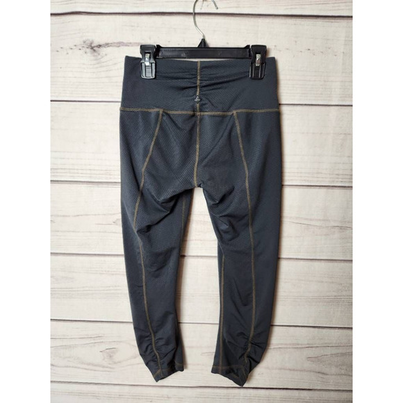 PrAna Womens Leggings Black Mid Rise Cropped Active Bottoms Workout Yoga XS - Picture 2 of 7